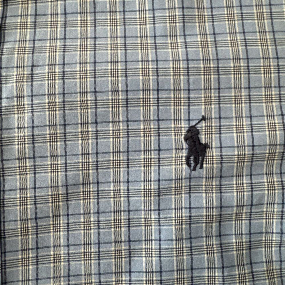 Ralph Lauren Shirt Men XXL BLUE Plaid Cotton Button Down EUC Classic ~ Fast Ship - Picture 4 of 8